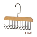 Cabide de gancho multifuncional de madeira